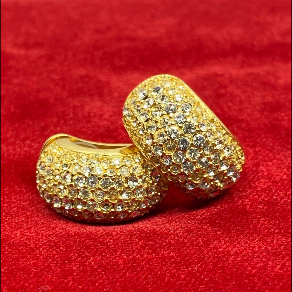 Vintage DIOR Pave Crystal Earrings